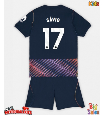 Tottenham Hotspur Savio #17 Replica Away Stadium Kit for Kids 2026-27 Short Sleeve (+ pants)